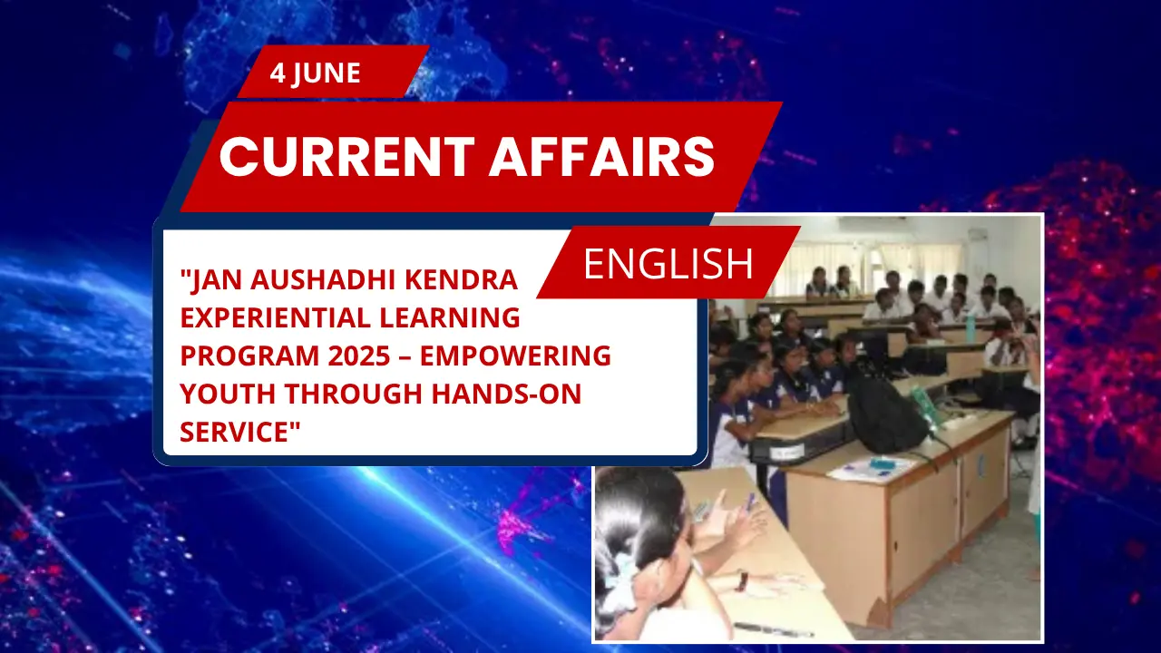 Jan Aushadhi Kendra Experiential Learning Program 2025 – Empowering Youth through Hands-On Service