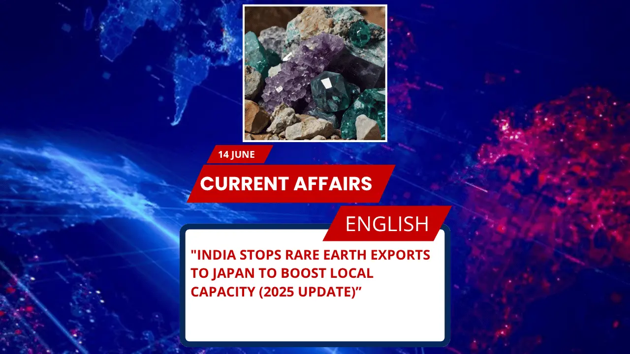 India Stops Rare Earth Exports to Japan to Boost Local Capacity (2025 Update)
