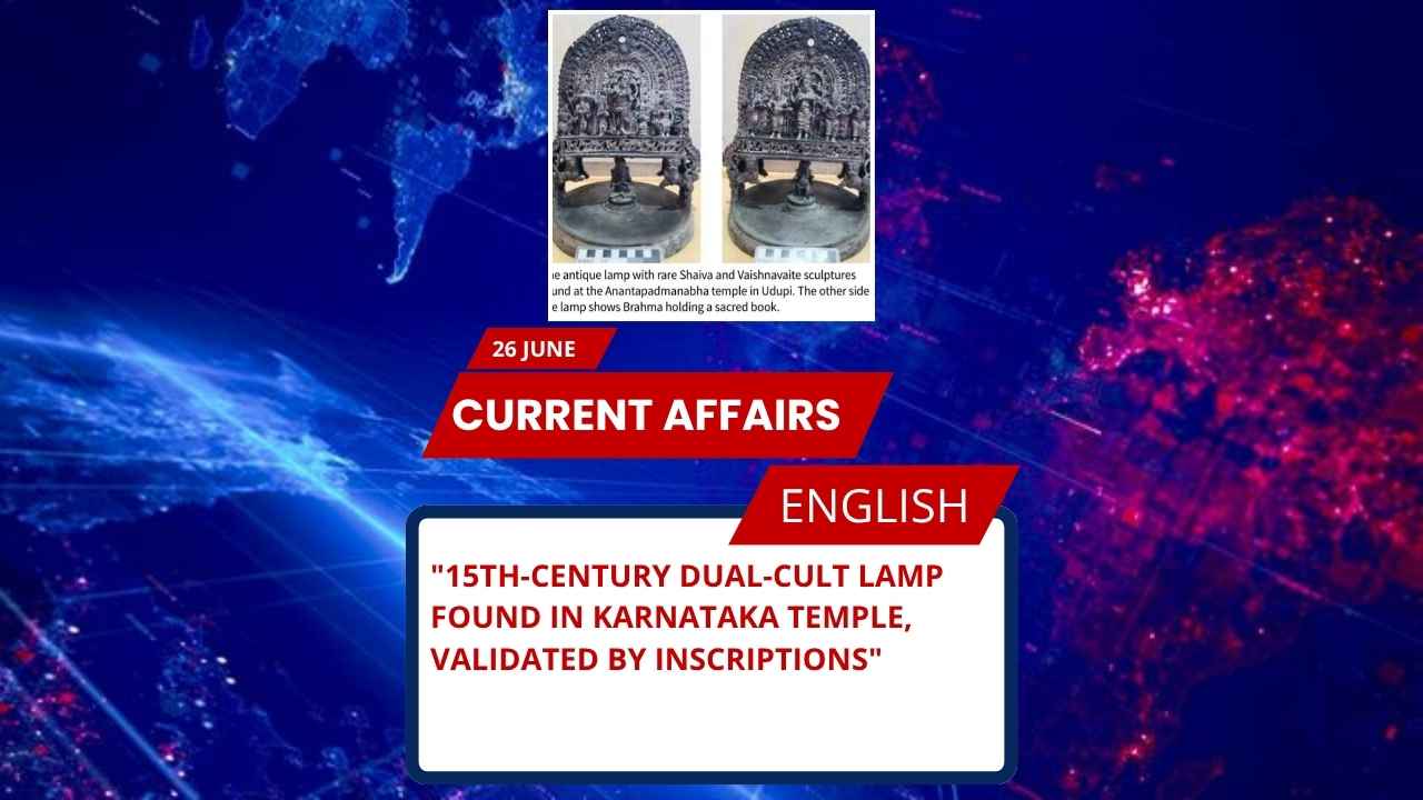 15th-Century Dual-Cult Lamp Found in Karnataka Temple, Validated by Inscriptions
