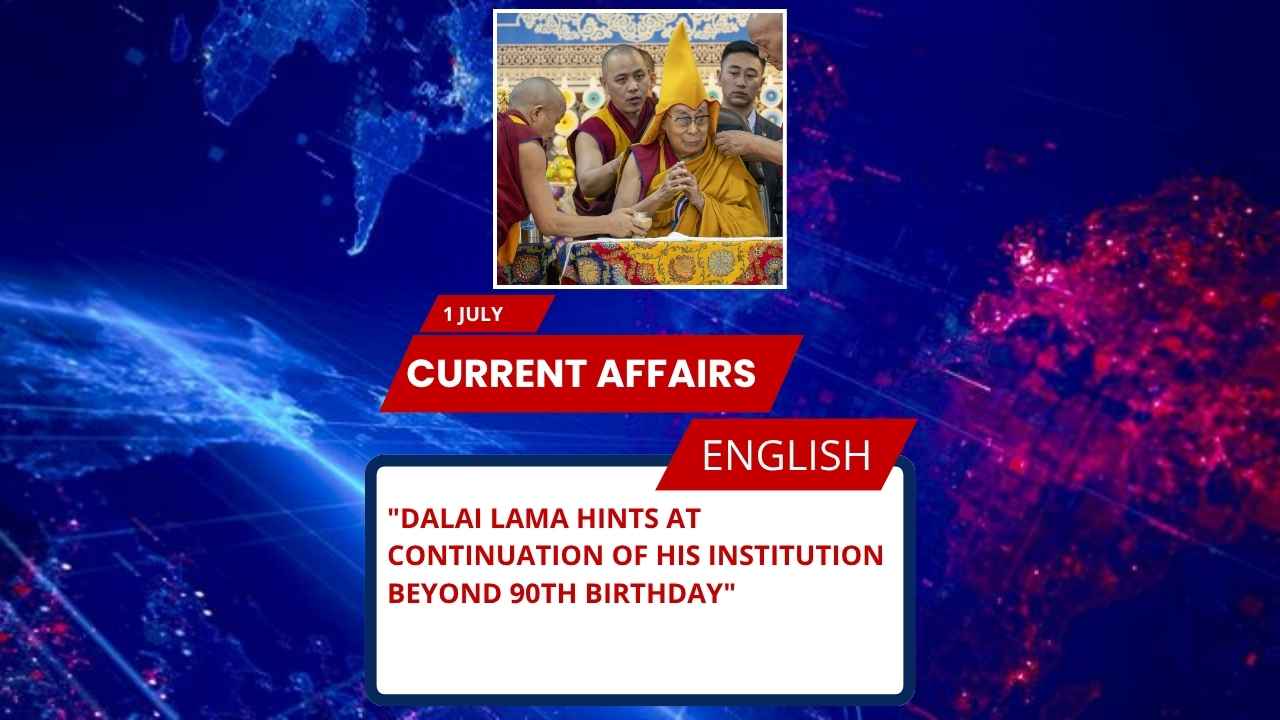 Dalai Lama Hints at Continuation of His Institution Beyond 90th Birthday
